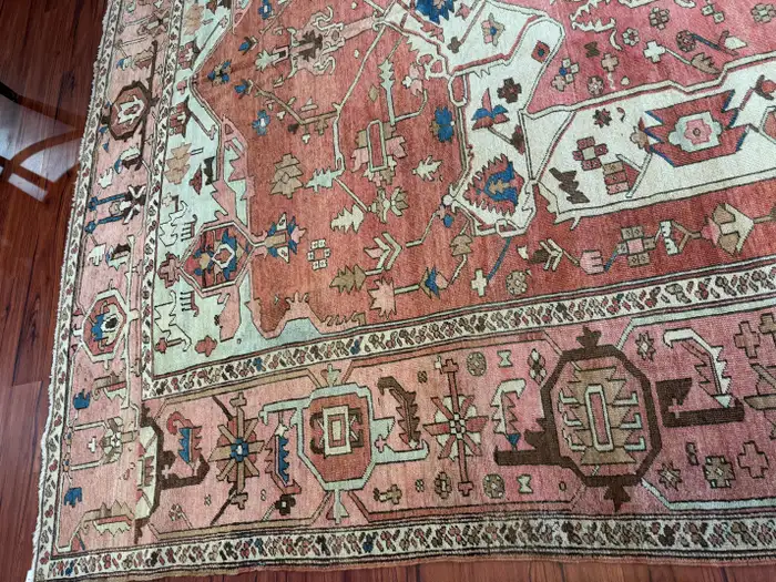 Antique Persian Heriz Serapi Rug - Image 11