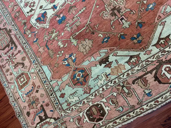 Antique Persian Heriz Serapi Rug - Image 15