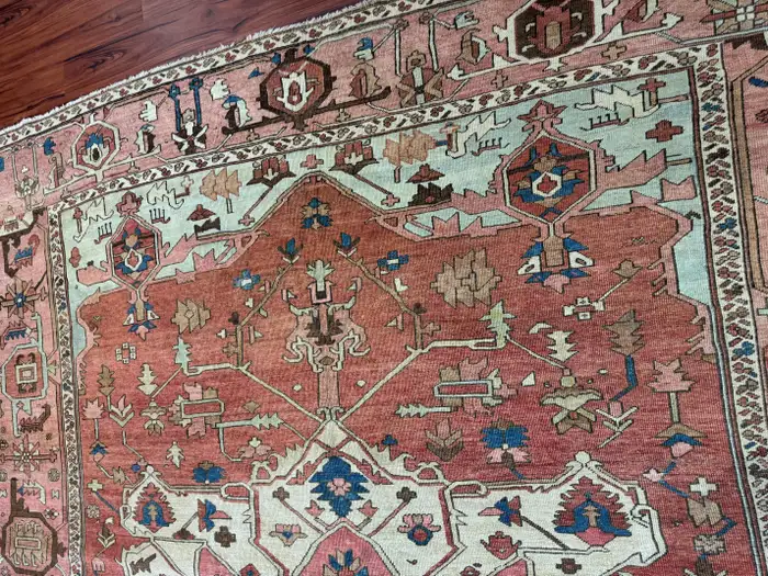 Antique Persian Heriz Serapi Rug - Image 2