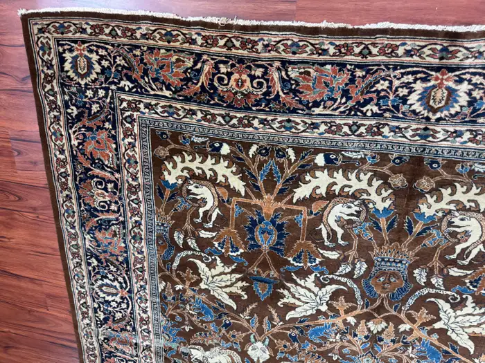 Antique Persian Tabriz Rug - Image 3