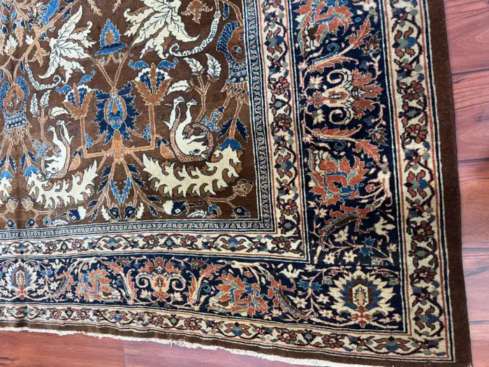 Antique Persian Tabriz Rug - Image 4
