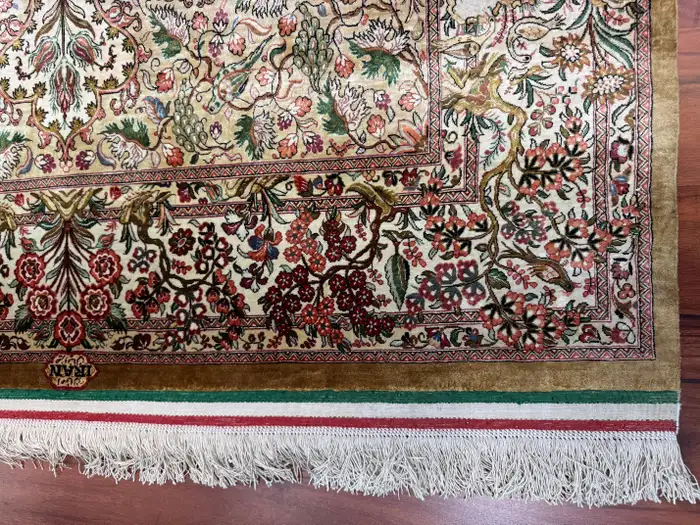 Extremely Fine Persian Isfahan Rug - Image 10