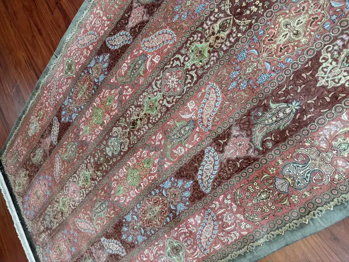 Extremely Fine Persian Silk Qum Rug - Image 14