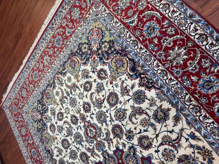 Extremely Fine Persian Isfahan Rug - Image 9