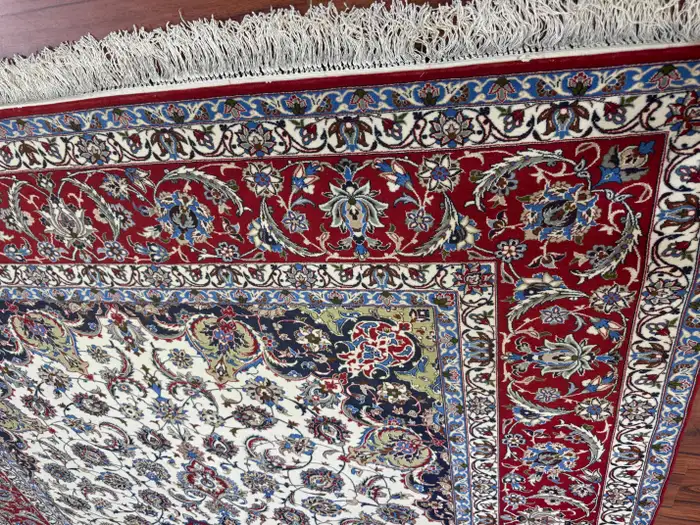 Extremely Fine Persian Isfahan Rug - Image 11