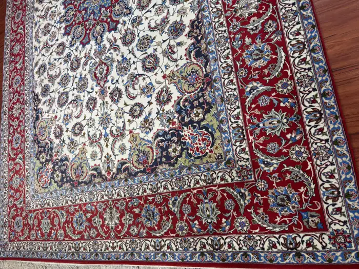 Extremely Fine Persian Isfahan Rug - Image 12