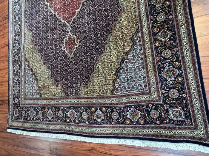 Semi-Antique Persian Tabriz Mahi Rug - Image 15