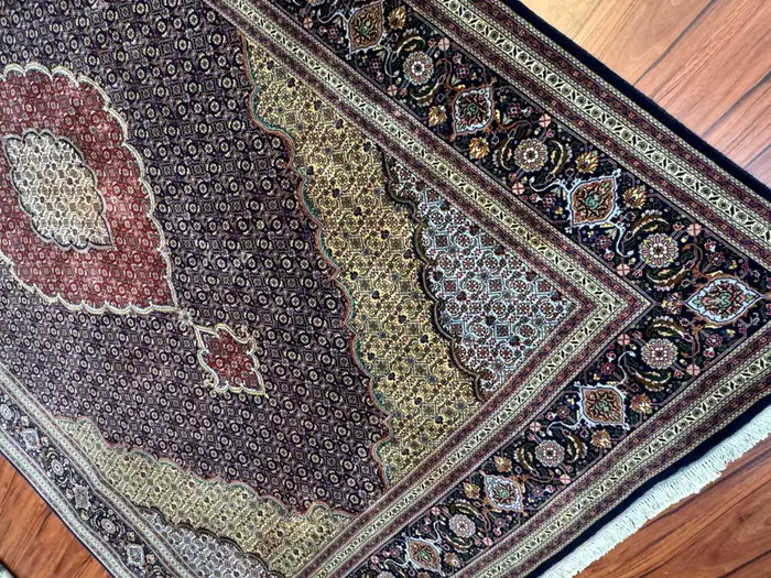 Semi-Antique Persian Tabriz Mahi Rug - Image 2