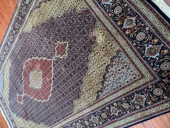 Semi-Antique Persian Tabriz Mahi Rug - Image 3
