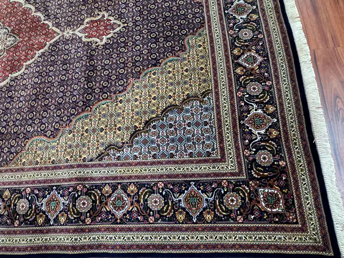 Semi-Antique Persian Tabriz Mahi Rug - Image 10