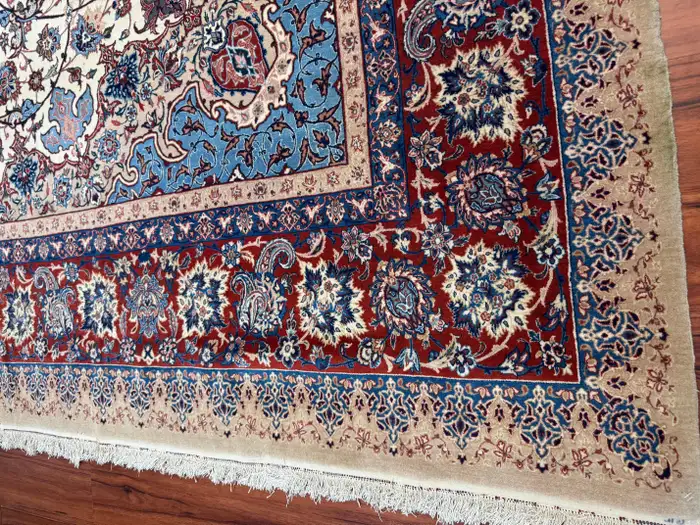 Extremely Fine Semi-Antique Persian Isfahan Rug - Image 2