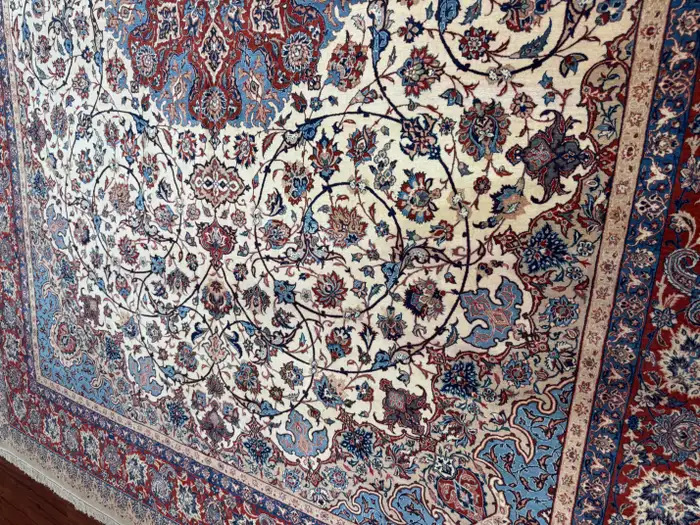 Extremely Fine Semi-Antique Persian Isfahan Rug - Image 4