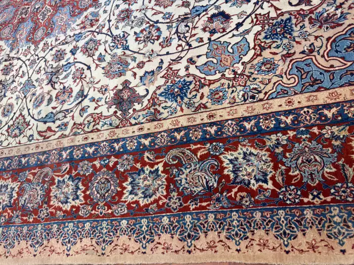 Extremely Fine Semi-Antique Persian Isfahan Rug - Image 8