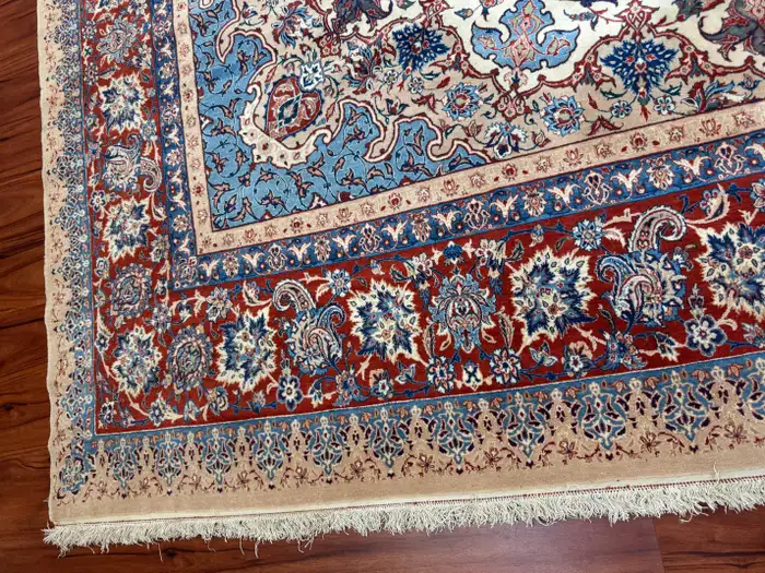 Extremely Fine Semi-Antique Persian Isfahan Rug - Image 10