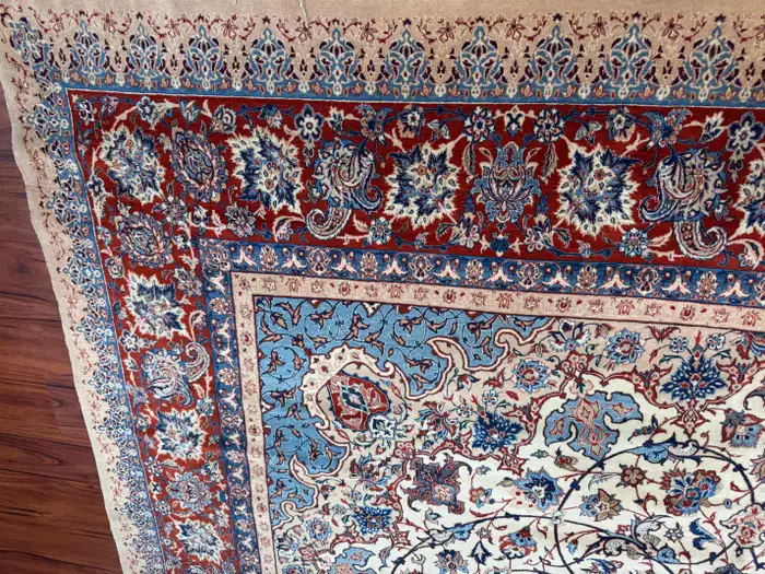 Extremely Fine Semi-Antique Persian Isfahan Rug - Image 18