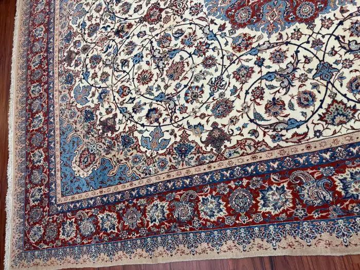 Extremely Fine Semi-Antique Persian Isfahan Rug - Image 13