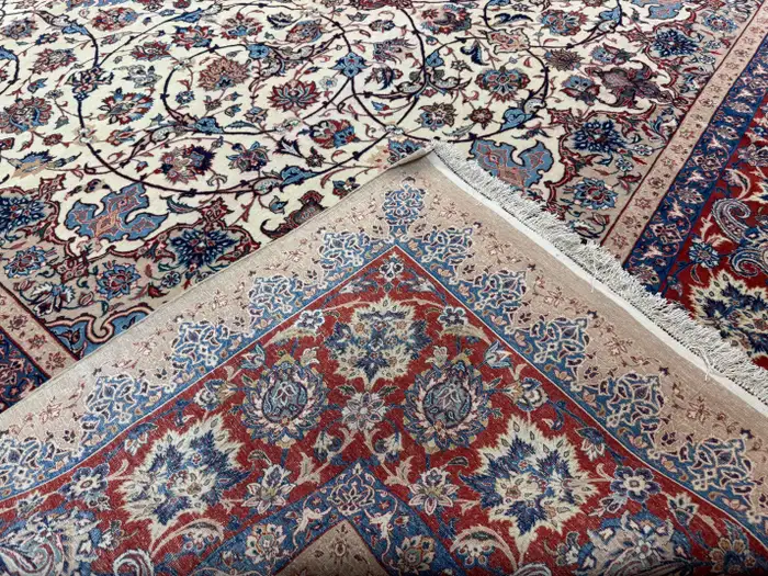 Extremely Fine Semi-Antique Persian Isfahan Rug - Image 17