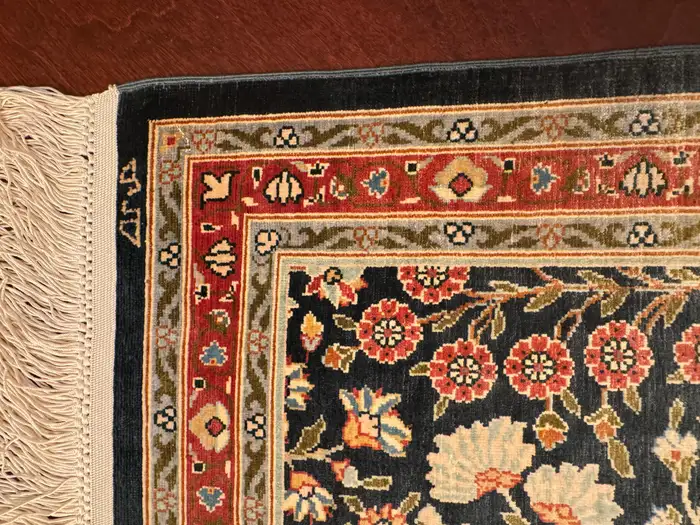 Extremely Fine Turkish Hereke Silk Rug - Image 4