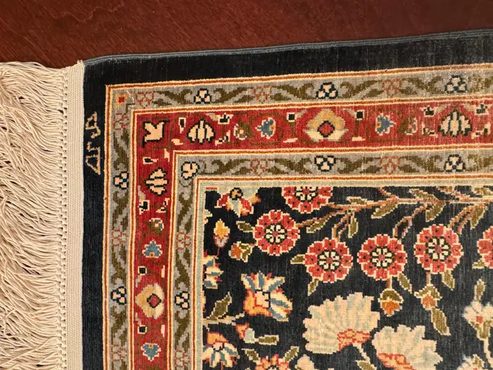 Extremely Fine Turkish Hereke Silk Rug - Image 5