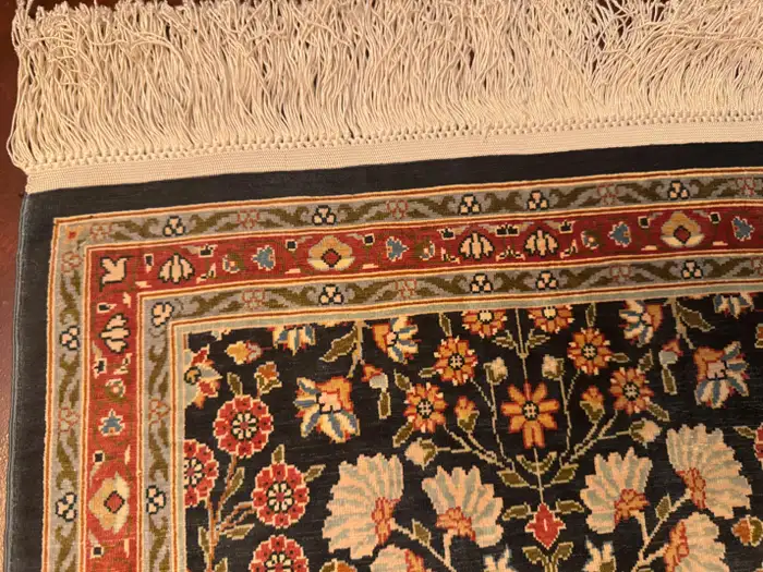 Extremely Fine Turkish Hereke Silk Rug - Image 8