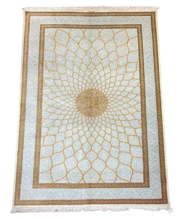 Extremely Fine Persian Silk Qum Rug