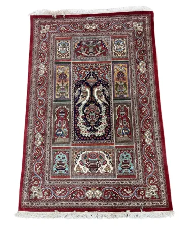 Extremely Fine Persian Silk Qum Rug