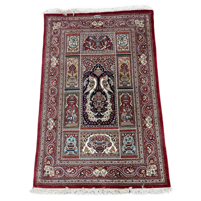 Extremely Fine Persian Silk Qum Rug