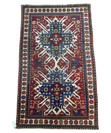 Antique Caucasian Eagle Kazak Rug