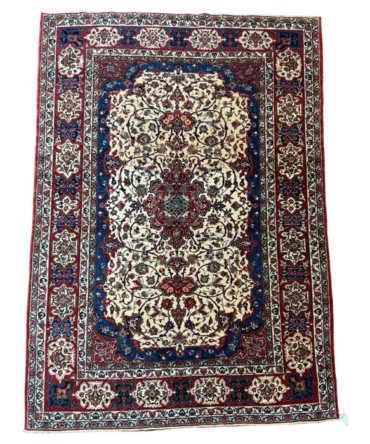 Semi Antique Extremly Fine Persian Isfahan Rug