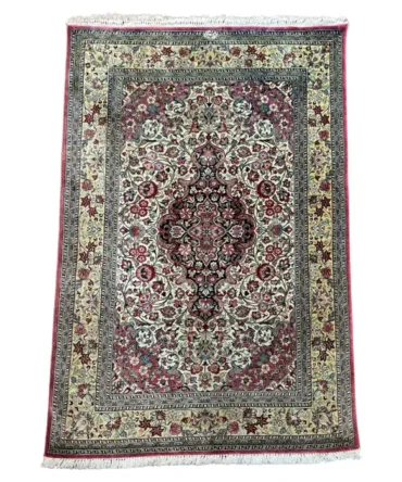 Extremely Fine Persian Silk Qum Rug