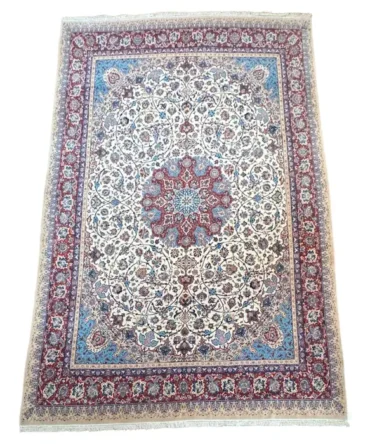 Extremely Fine Semi-Antique Persian Isfahan Rug