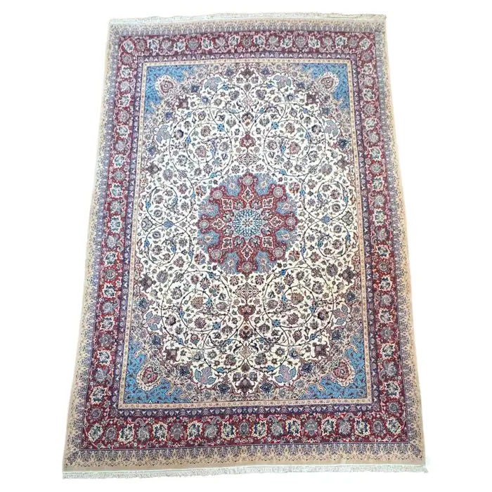 Extremely Fine Semi-Antique Persian Isfahan Rug
