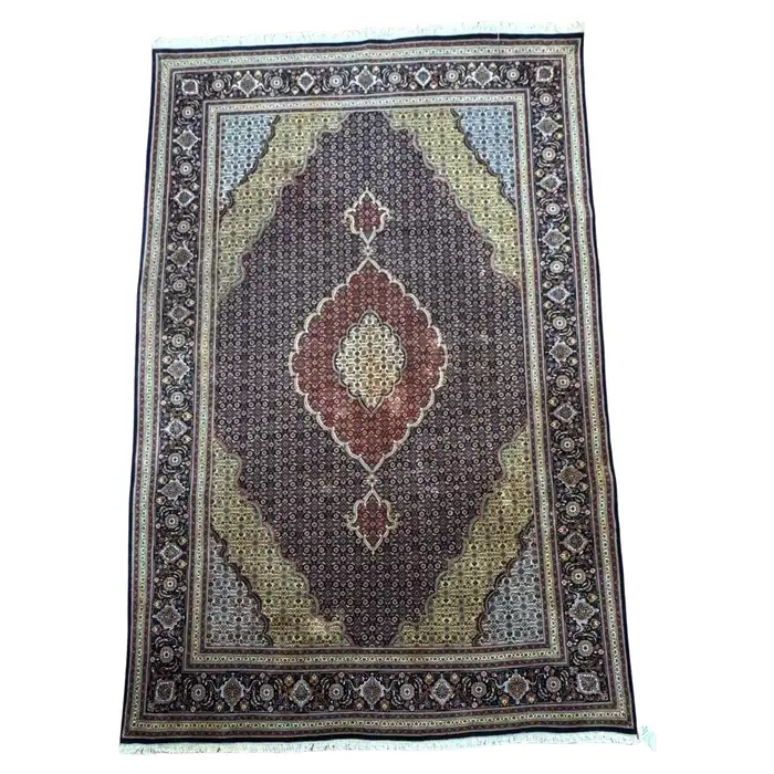 Semi-Antique Persian Tabriz Mahi Rug
