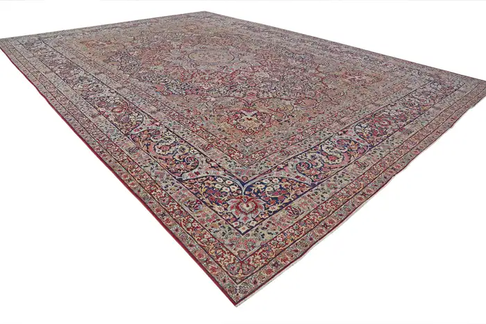 Antique KirmanShah/Laver Kirman Persian Carpet - Image 9